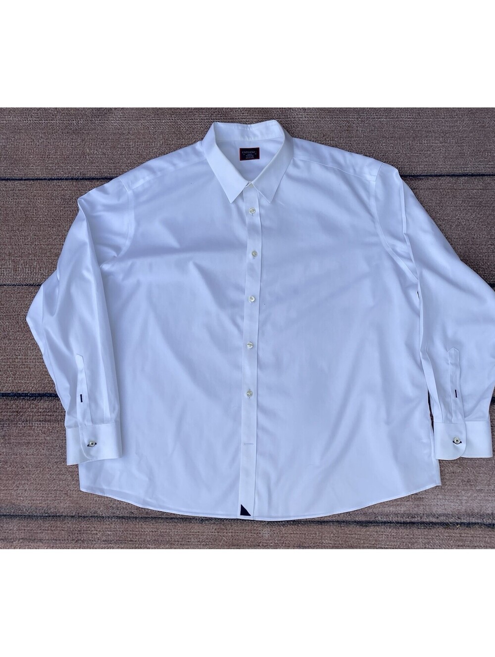 Untuckit Men’s Long Sleeve Dress Shirt  3XL 100% Cotton Solid White Wrinkle Free